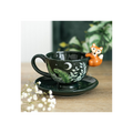 Green Forest Teacup with Fox