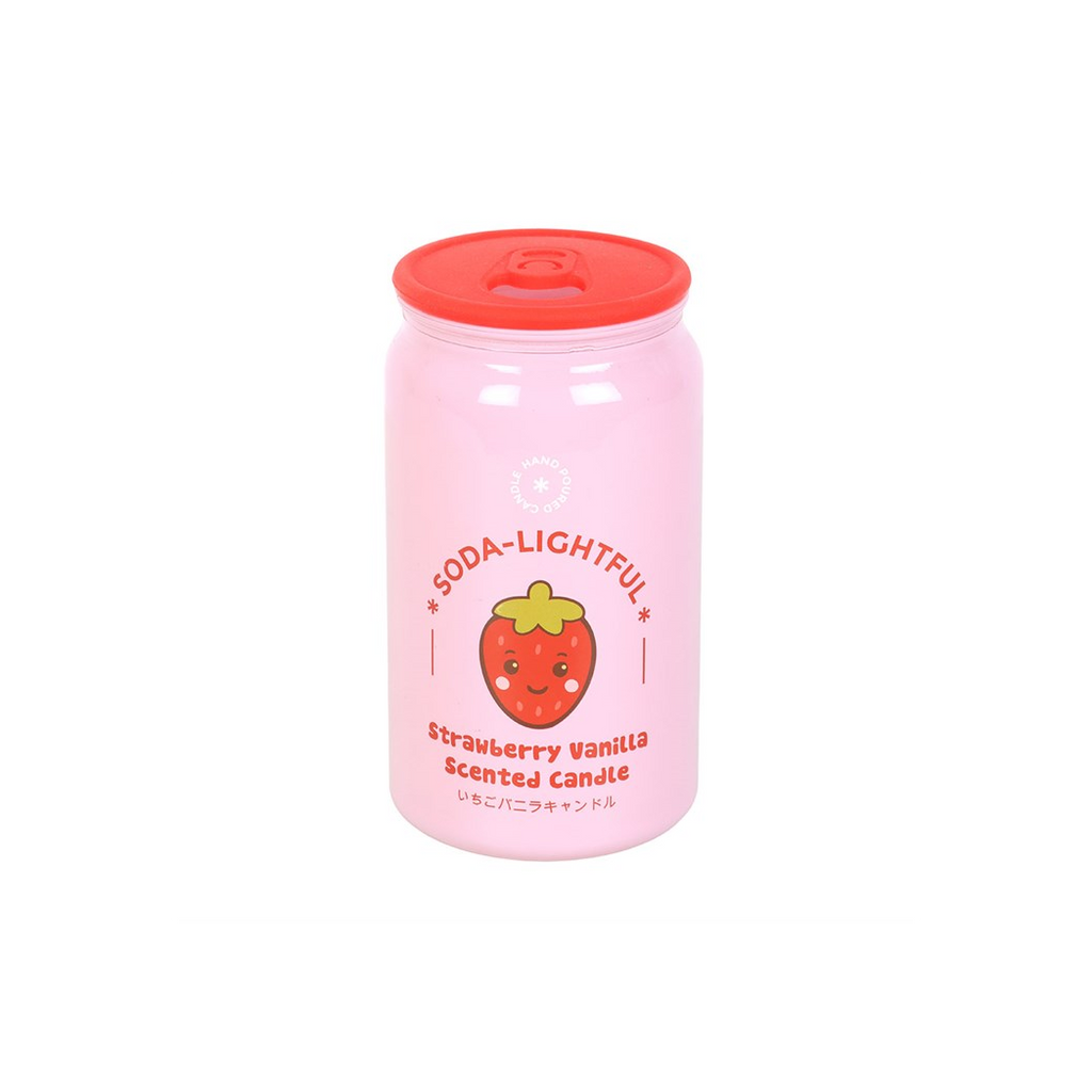 Strawberry Vanilla Soda Can Candle