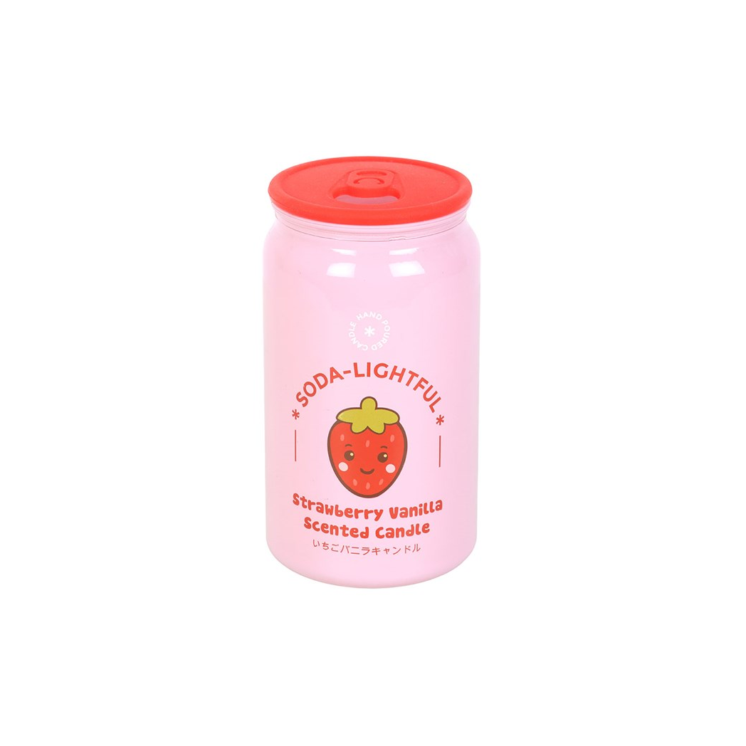 Strawberry Vanilla Soda Can Candle