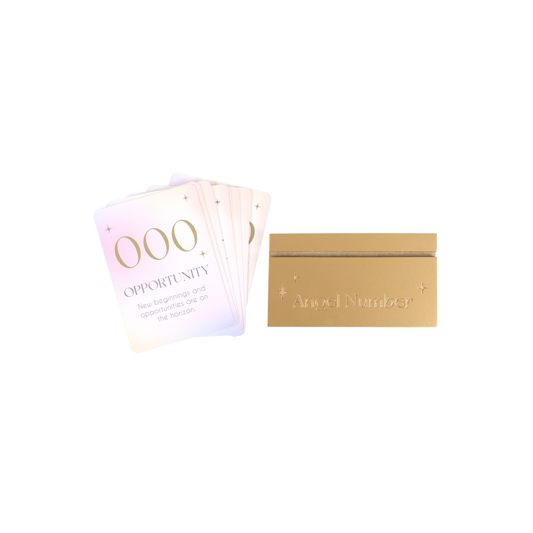 Angel Number Affirmation Cards with Wooden Stand