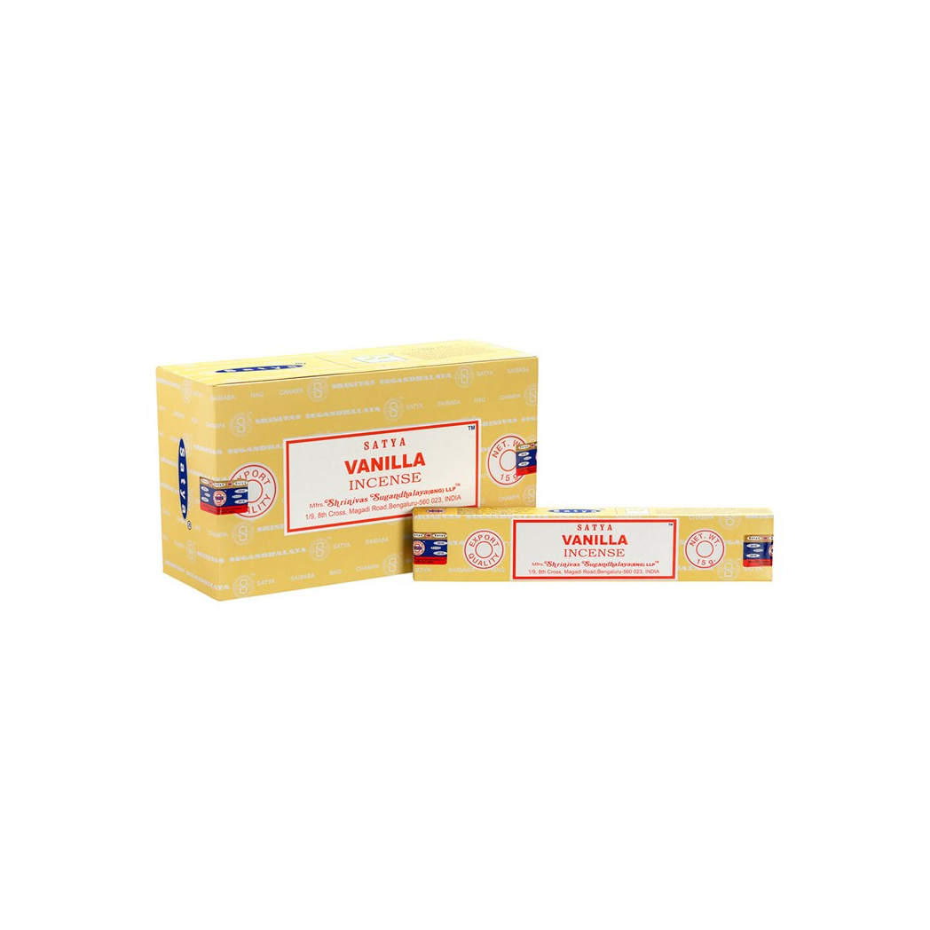 Set of 12 Vanilla Incense Sticks by Satya (12/50)