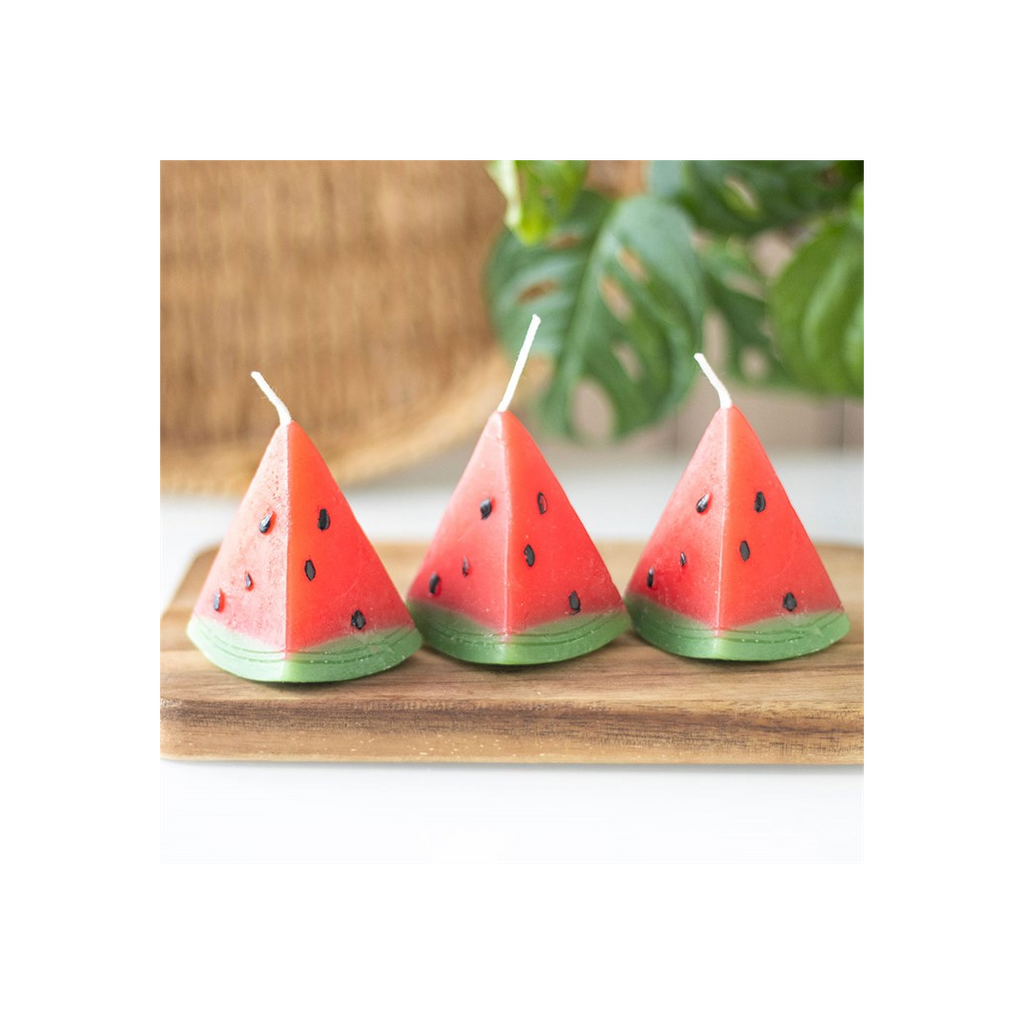 Set of 3 Watermelon Shaped Candles