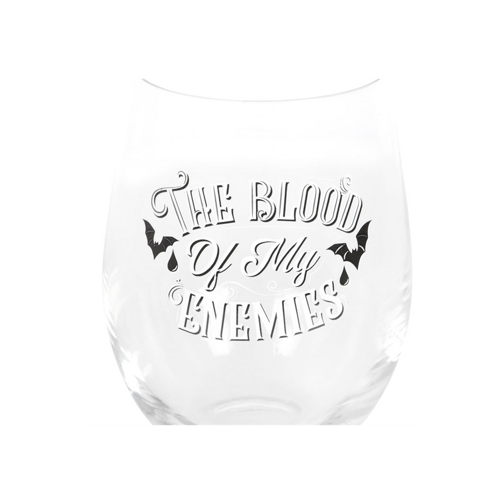 Blood Of My Enemies Stemless Wine Glass