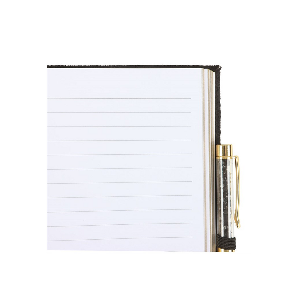 Book of Shadows Journal with Black Obsidian Crystal Pen