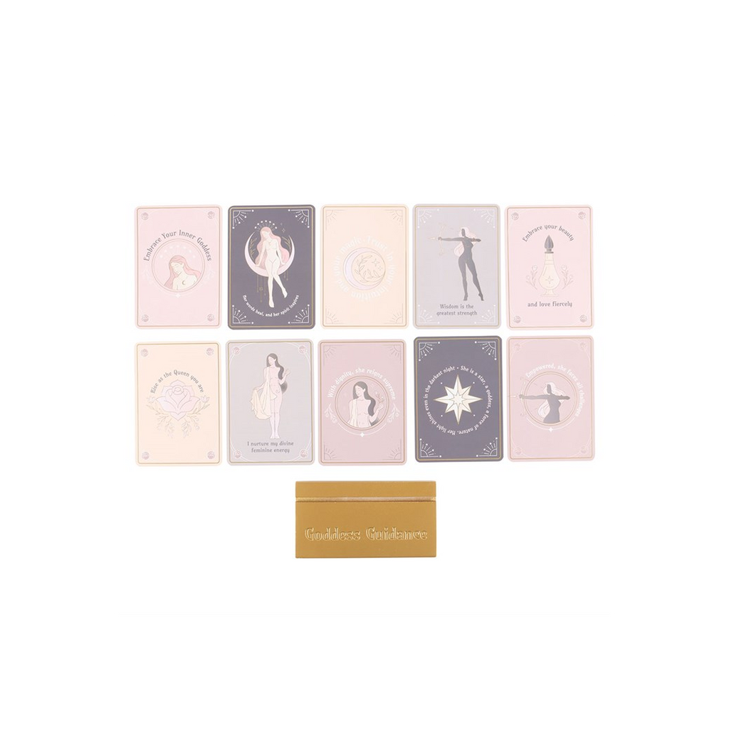 Goddess Energy Affirmation Cards with Wooden Stand