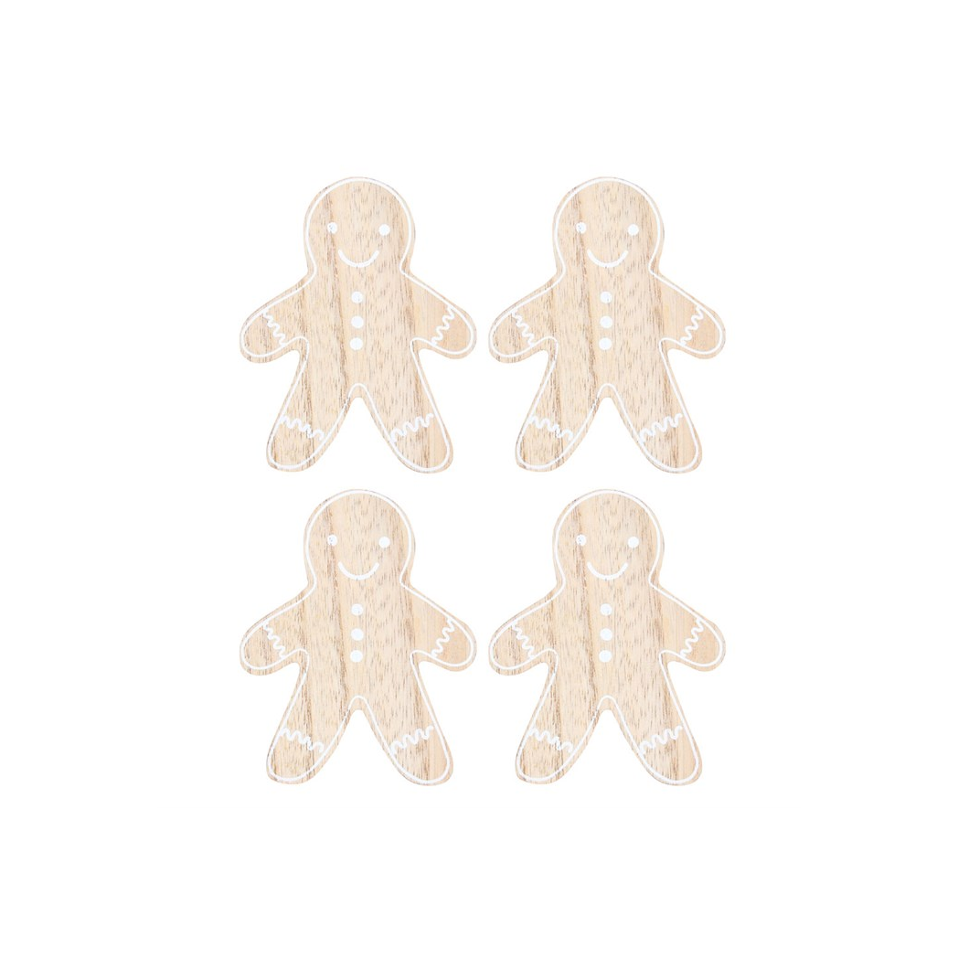 Gingerbread Man Coaster Set