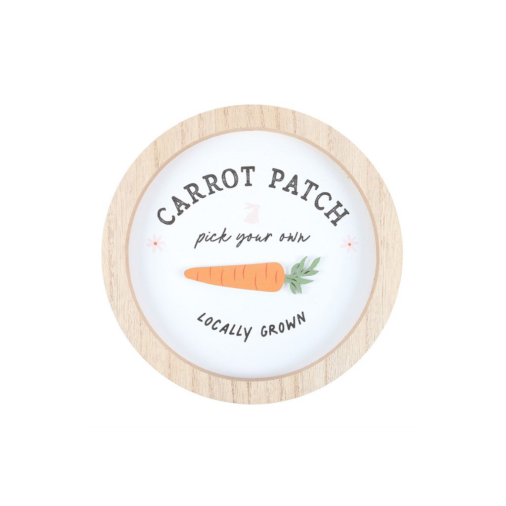 Carrot Patch Round 3D Wall Plaque