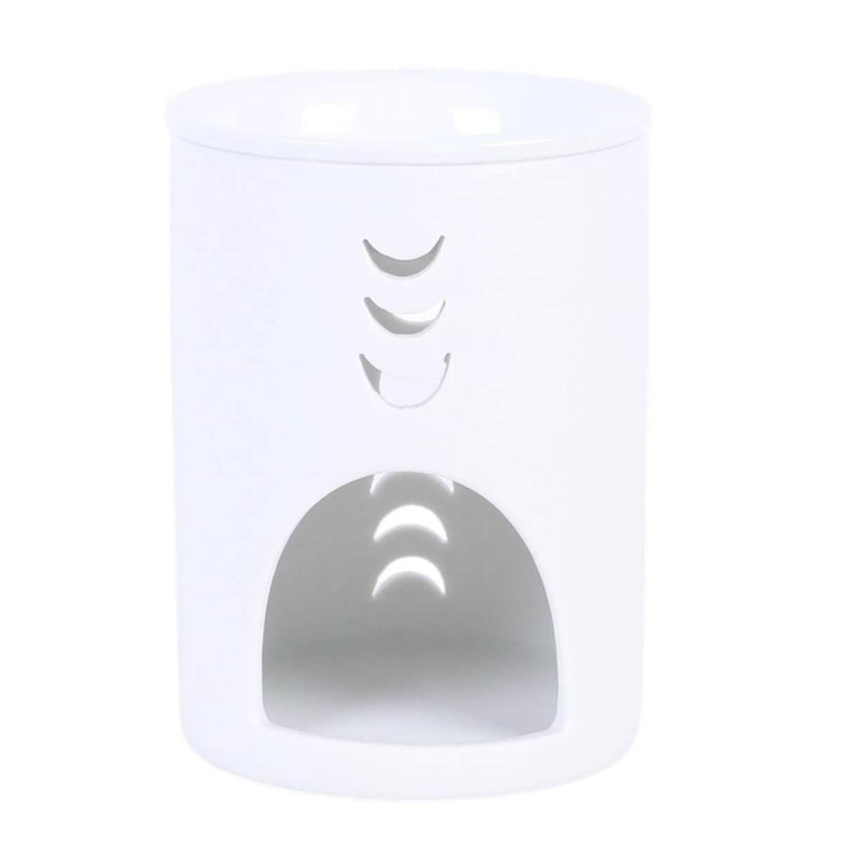 White Moon Phase Cut Out Oil Burner and Wax Warmer