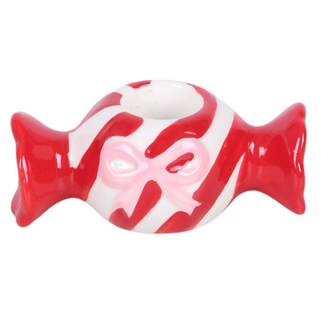 Christmas Candy Taper Candle Holder