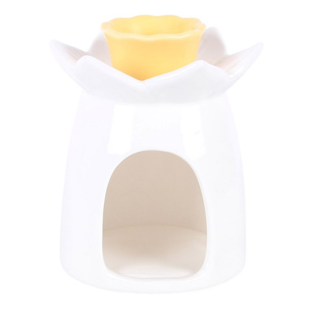 White Daffodil Oil Burner and Wax Warmer