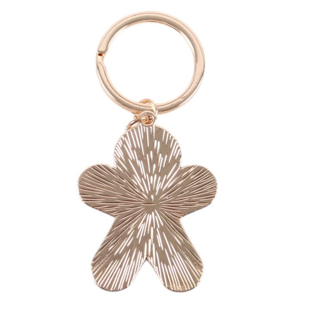 Pink Bow Gingerbread Man Keyring