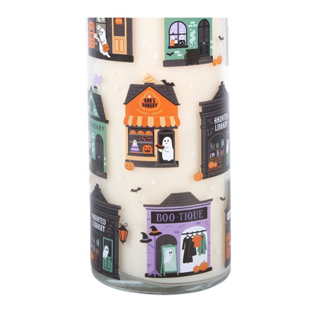 Spooky Street Pumpkin Cinnamon Roll Tube Candle