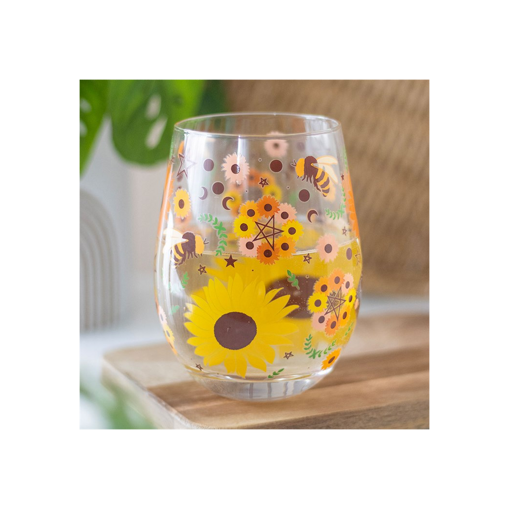 Bee Radiant Print Stemless Glass