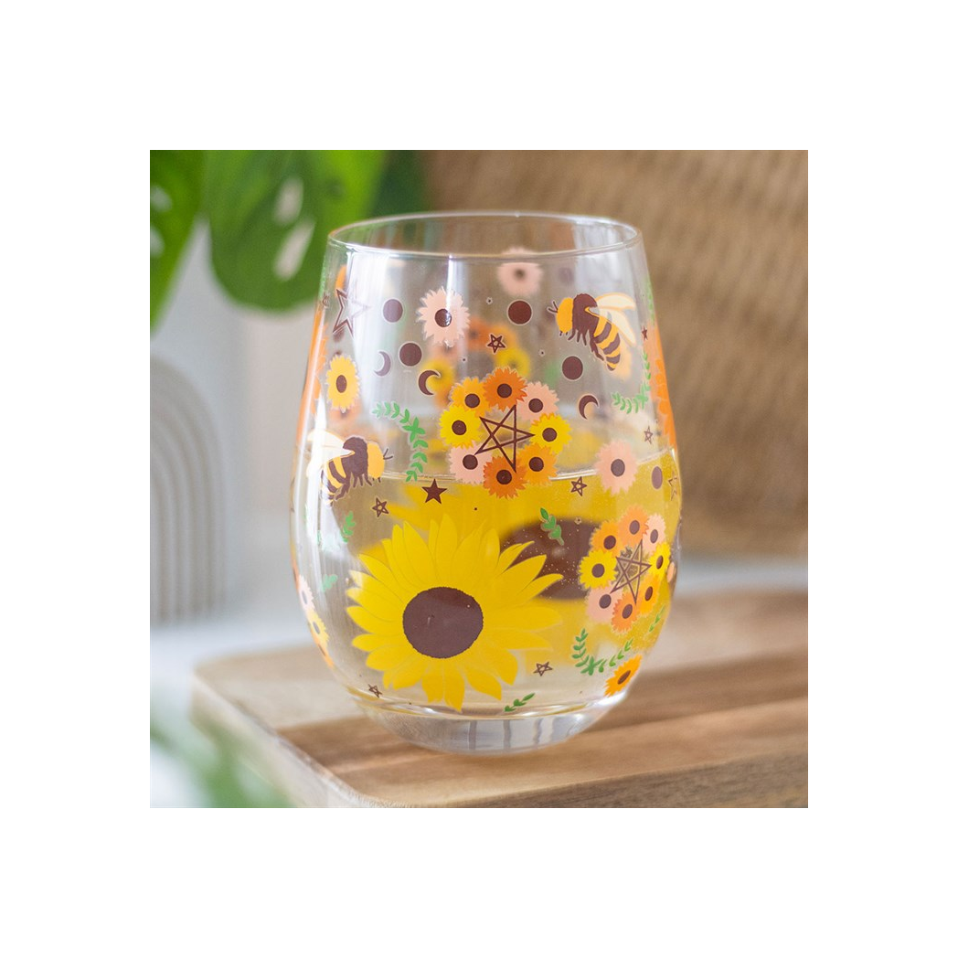 Bee Radiant Print Stemless Glass