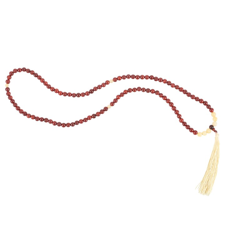 Self Confidence Rosewood & Yellow Jasper Mallah Necklace