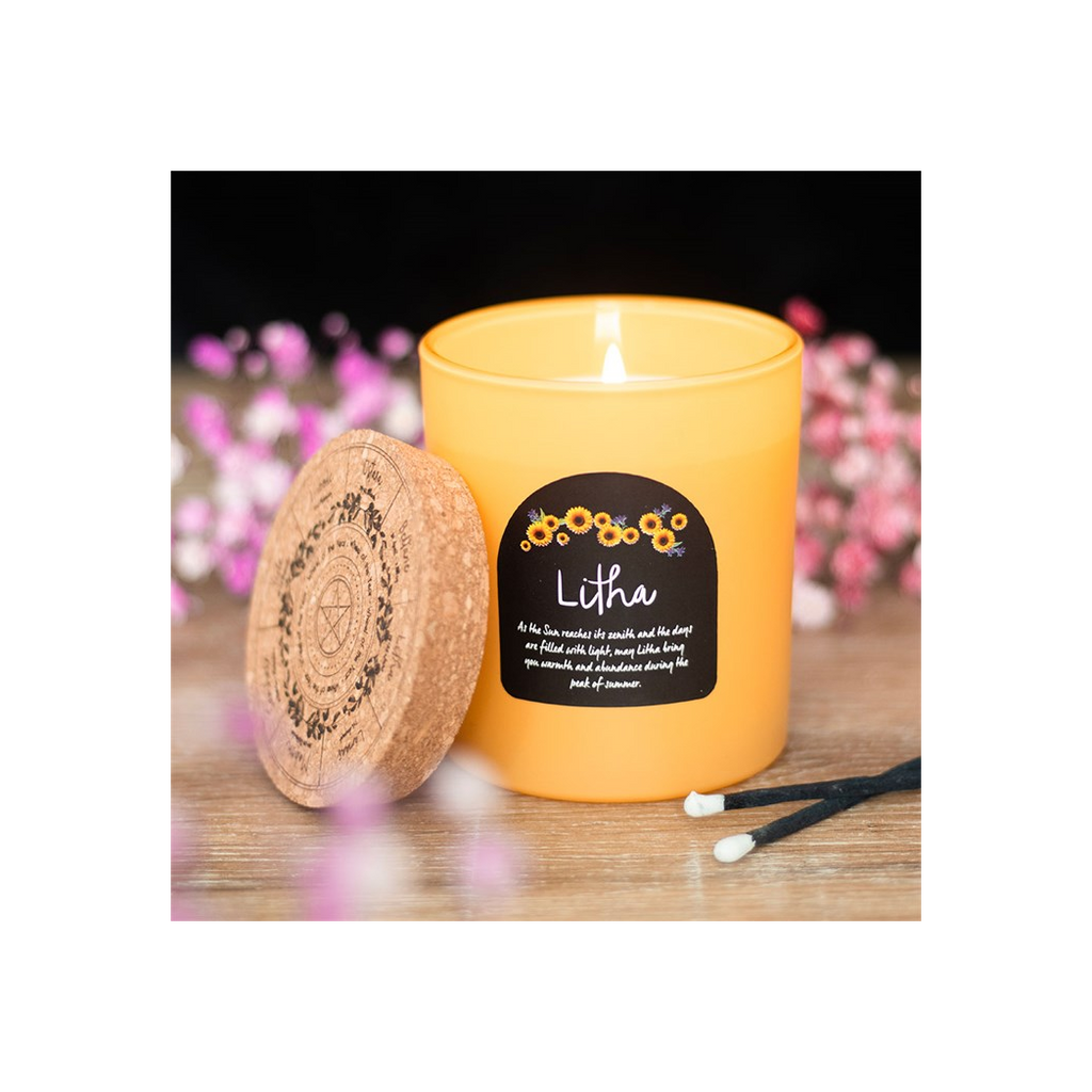 Litha Wildflower Wheel of the Year Candle