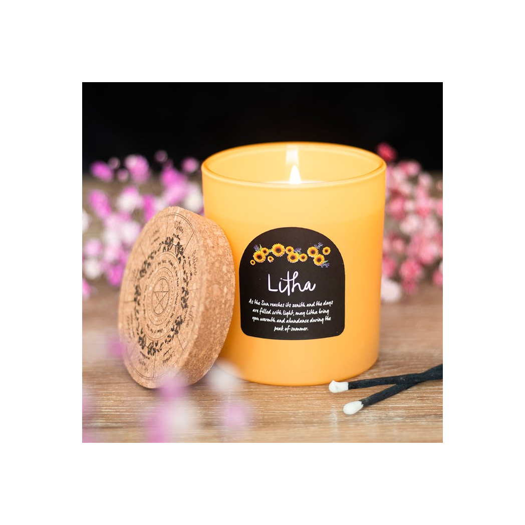 Litha Wildflower Wheel of the Year Candle