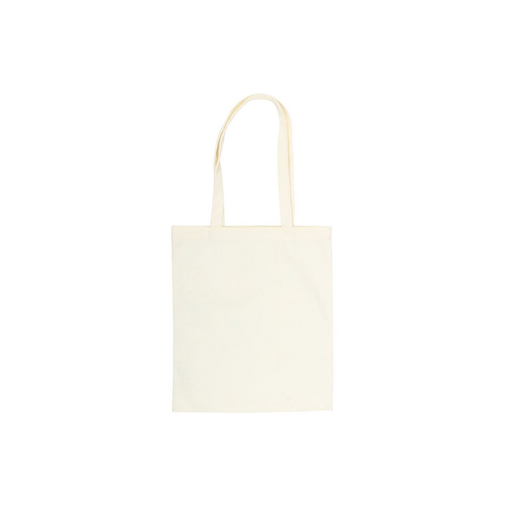 Cream Folk Print Polycotton Tote Bag