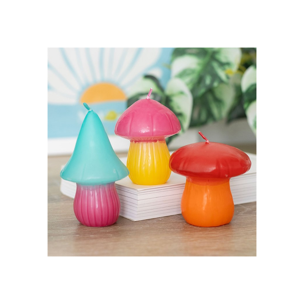 Set of 3 Mushroom Shaped Candles