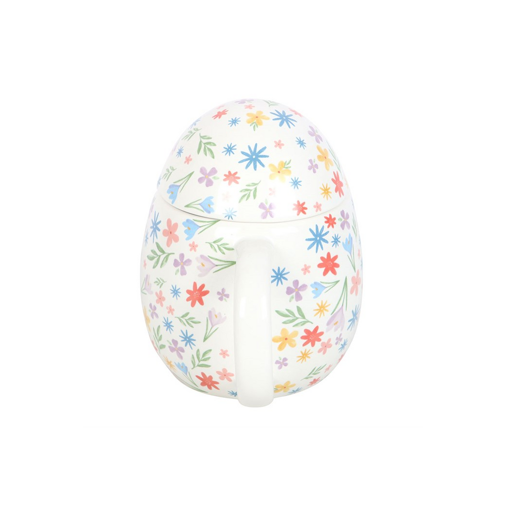 Spring Floral Print Egg Shaped Mug