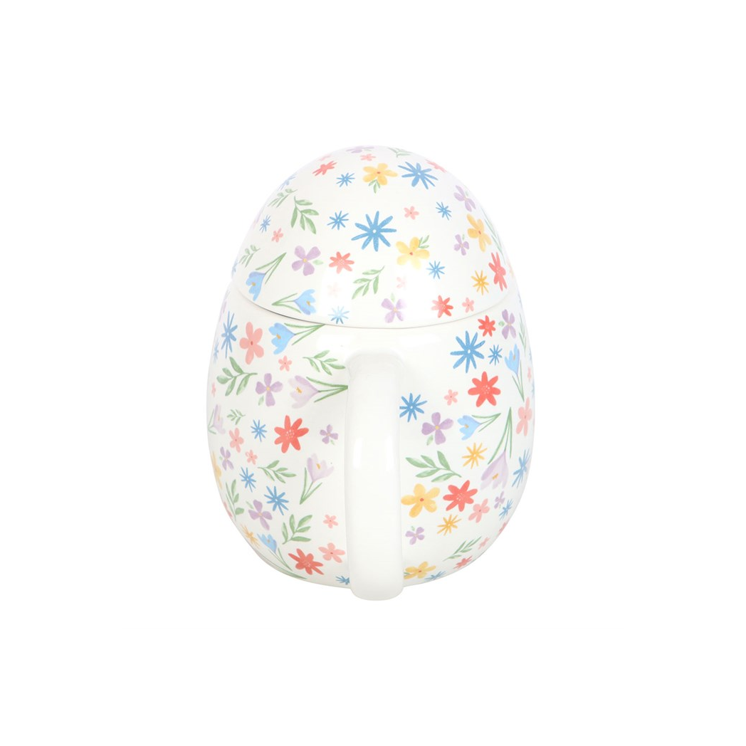 Spring Floral Print Egg Shaped Mug
