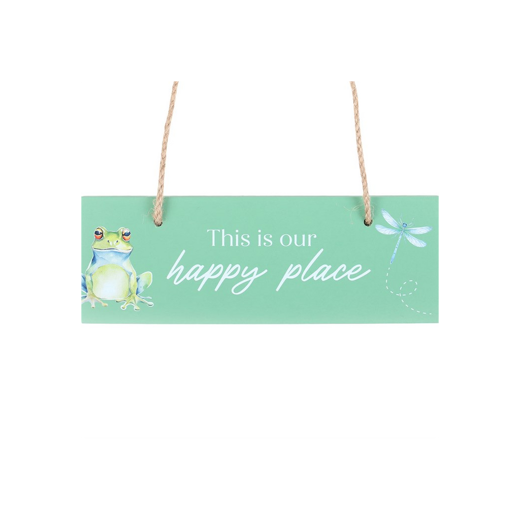 Light Green This is Our Happy Place Hanging Sign