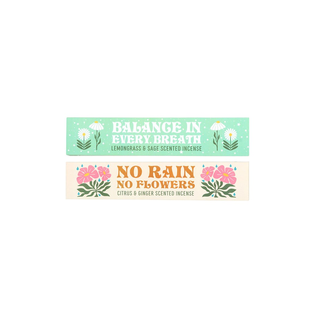 Set of 2 No Rain, No Flowers Incense Stick Packs