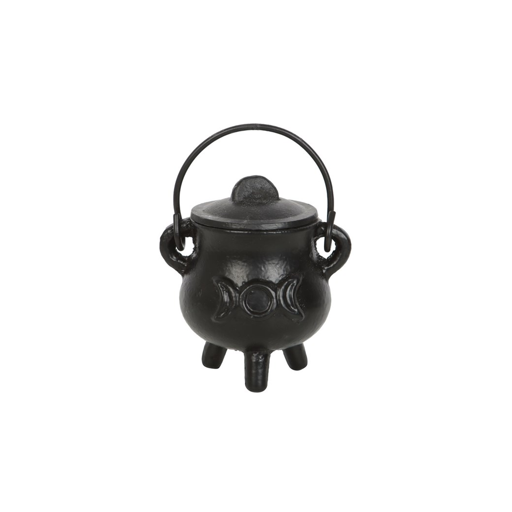 7.5cm Cast Iron Cauldron with Triple Moon