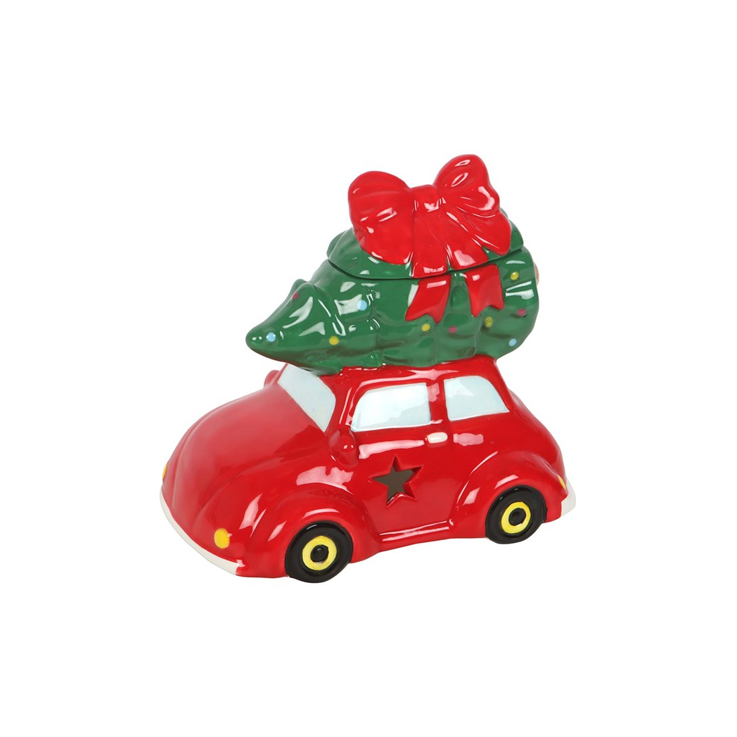 Nostalgic Car with Christmas Tree Ceramic Oil Burner and Wax Warmer