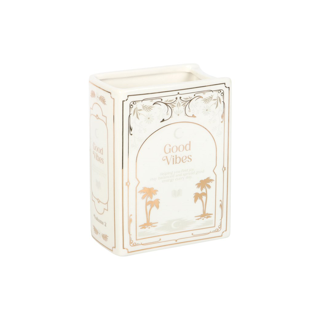 White Book Shaped Vase