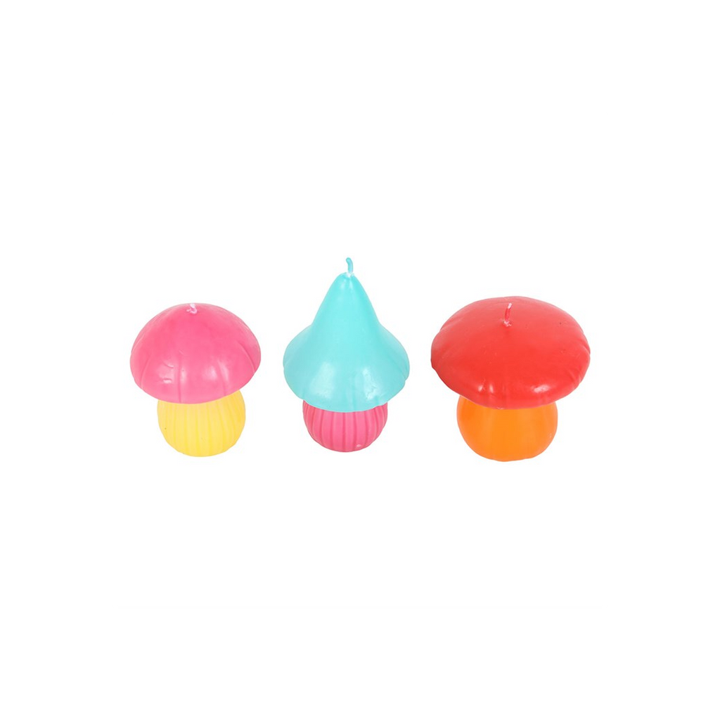 Set of 3 Mushroom Shaped Candles