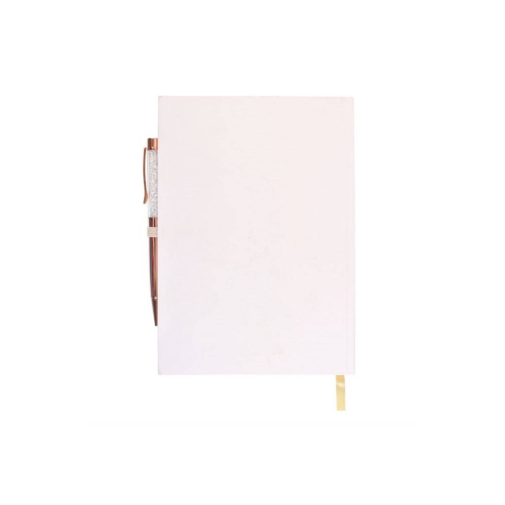 Luna Moth Daily Reflection Journal and Clear Quartz Crystal Pen