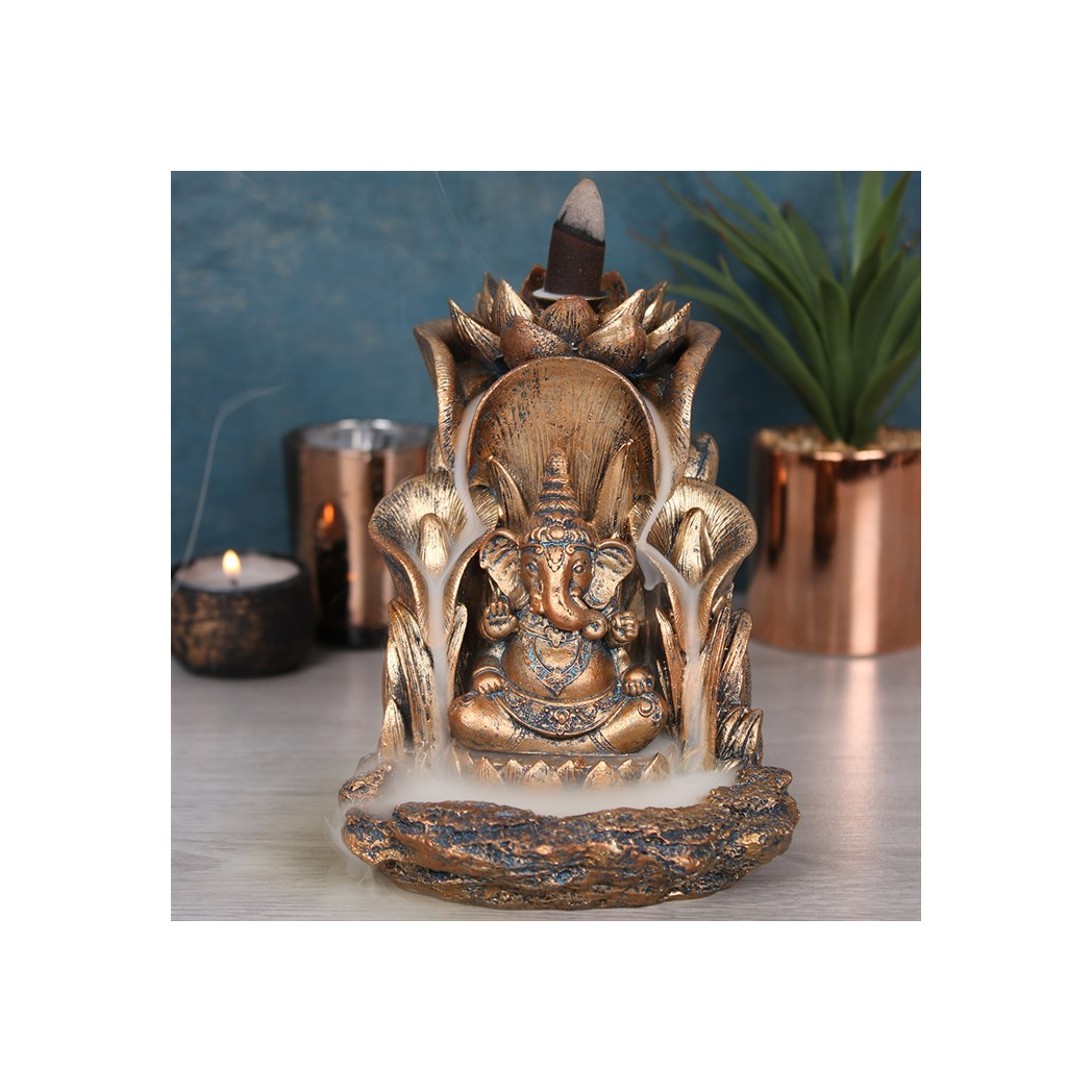 Bronze Ganesh Backflow Incense Burner