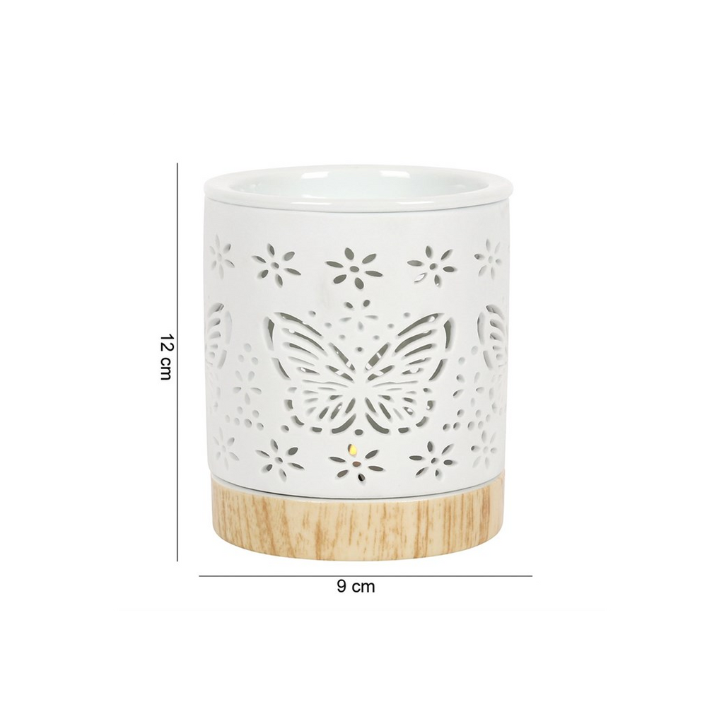 Matte Ceramic Butterfly Oil Burner