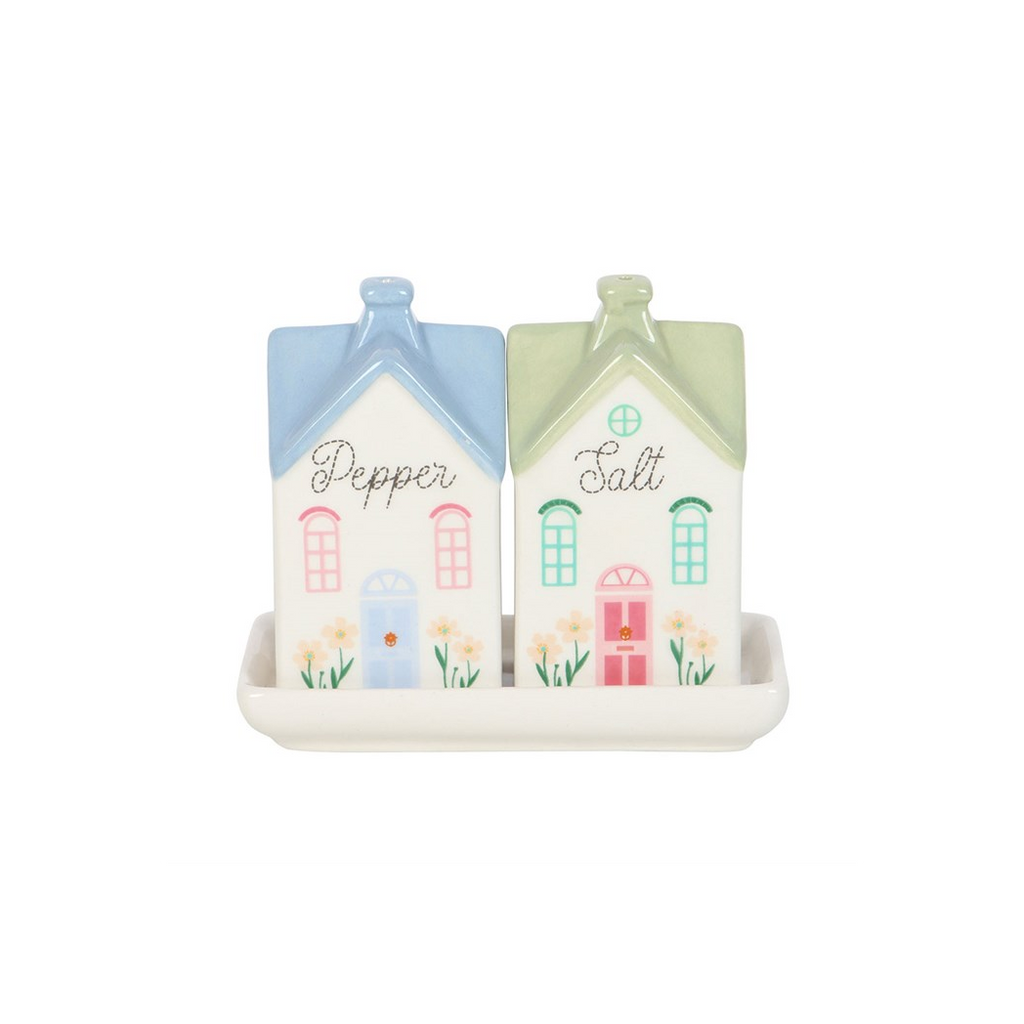 Pastel House Salt and Pepper Shakers
