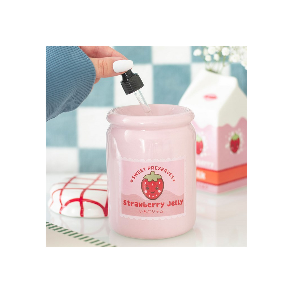 Strawberry Jelly Jar Oil Burner and Wax Warmer
