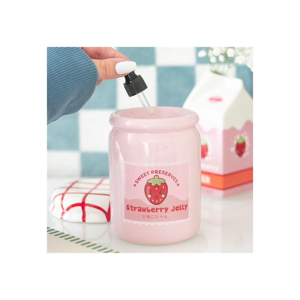 Strawberry Jelly Jar Oil Burner and Wax Warmer