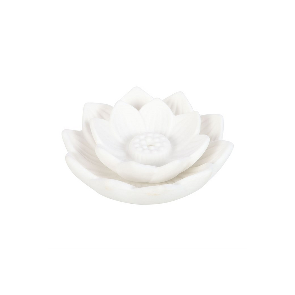 White Lotus Flower Incense Stick Holder
