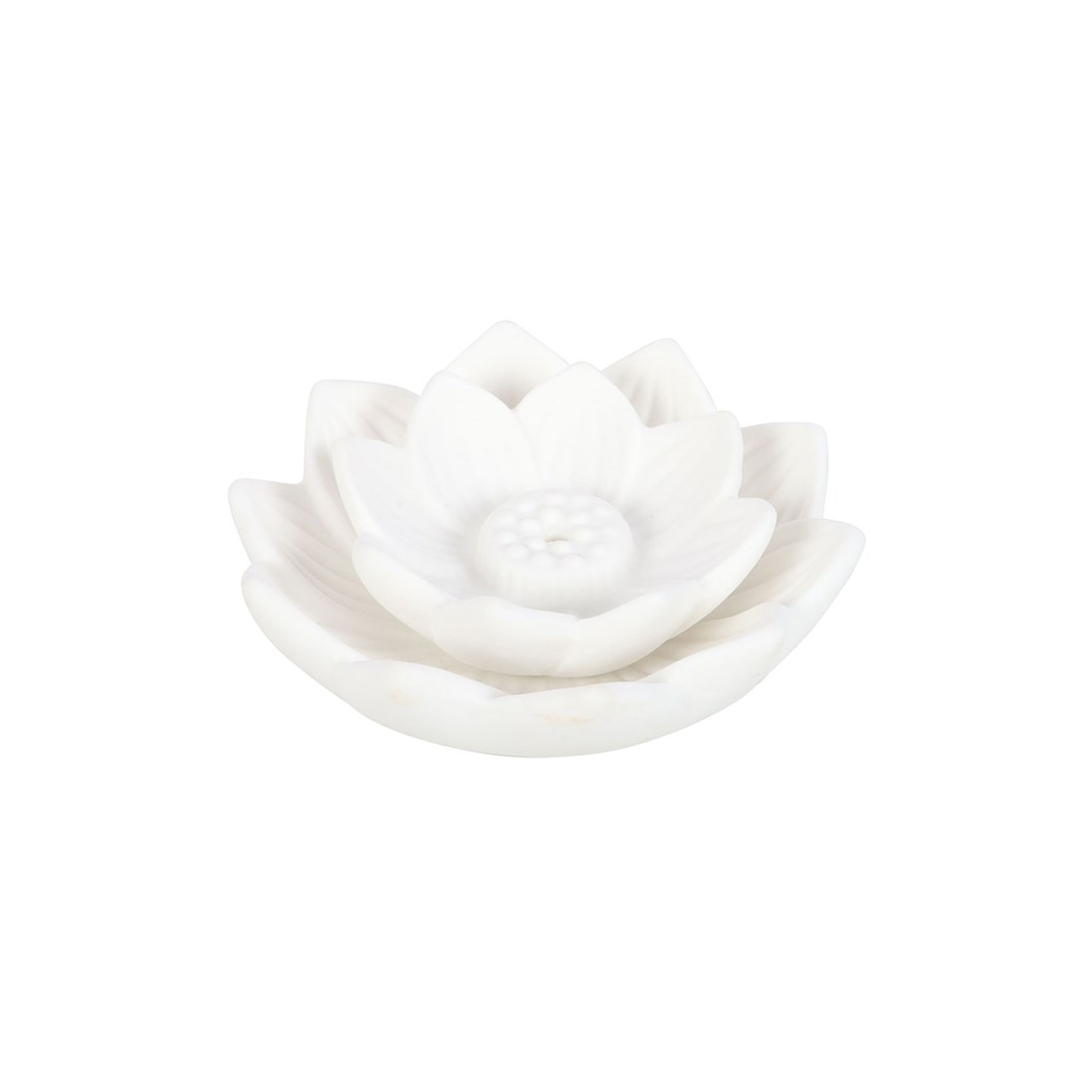 White Lotus Flower Incense Stick Holder