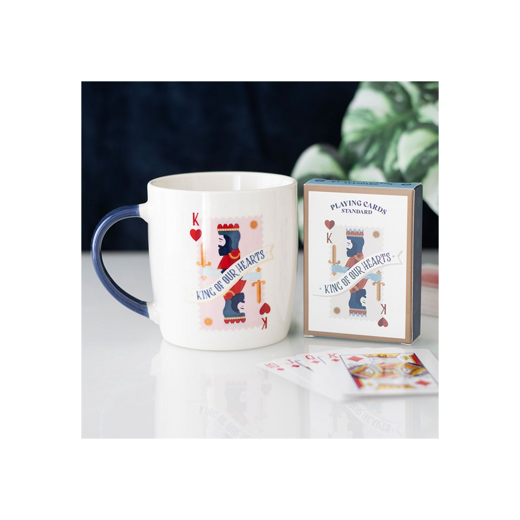 King of Our Hearts Mug and Playing Cards Set