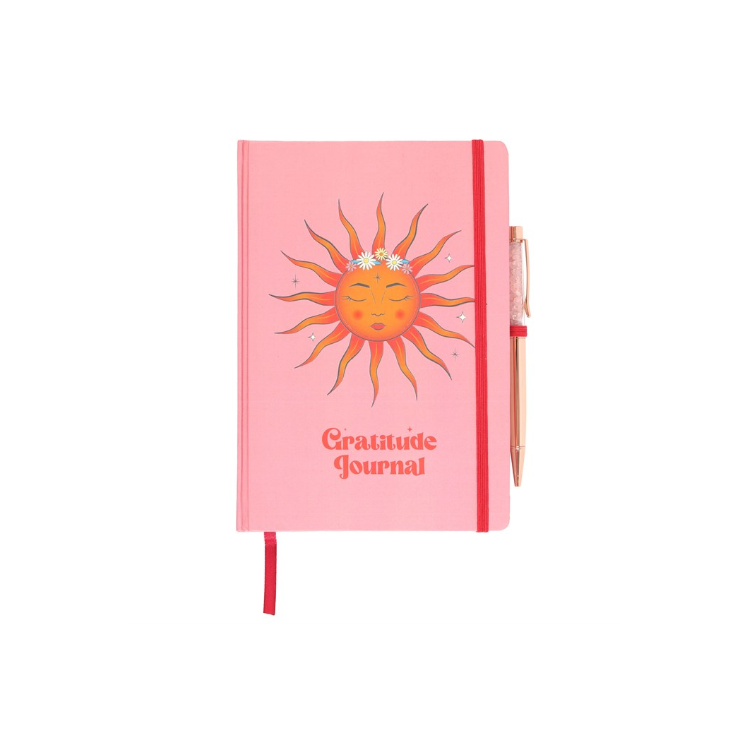The Sun Gratitude Journal with Rose Quartz Pen