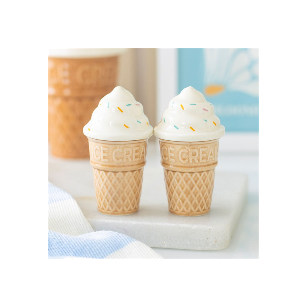 Ice Cream Cone Salt and Pepper Shakers