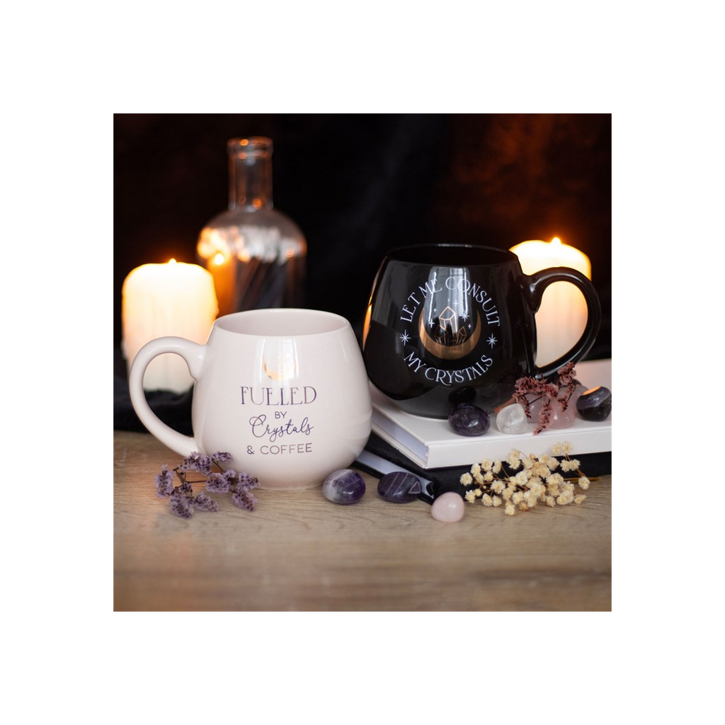 Crystals and Coffee Rounded Mug