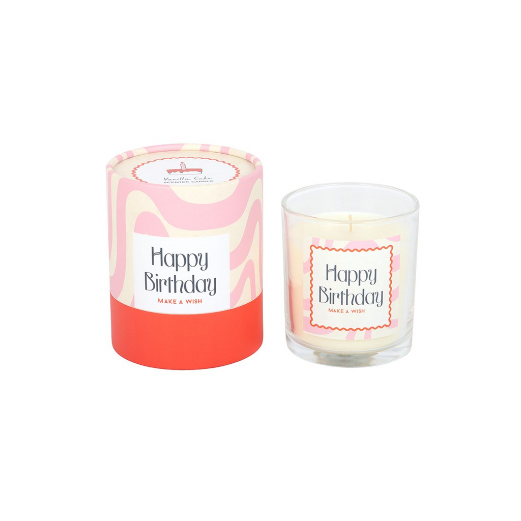 Happy Birthday Vanilla Cake Candle