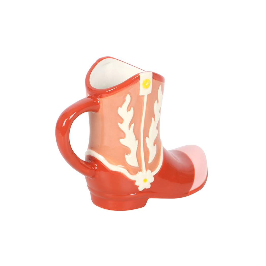 Pink Cowboy Boot Shaped Mug
