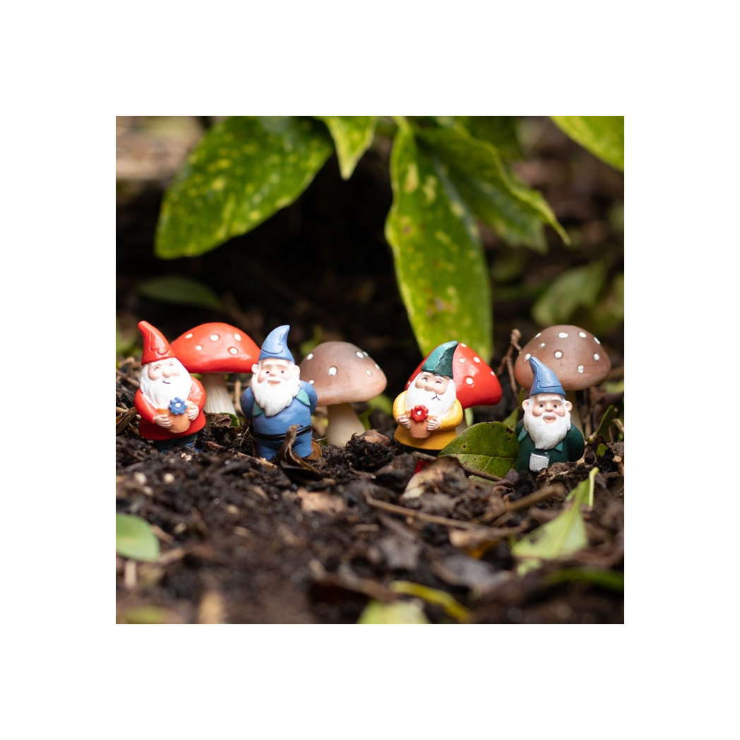 Set of 4 Mini Mushroom Plant Pot Pals