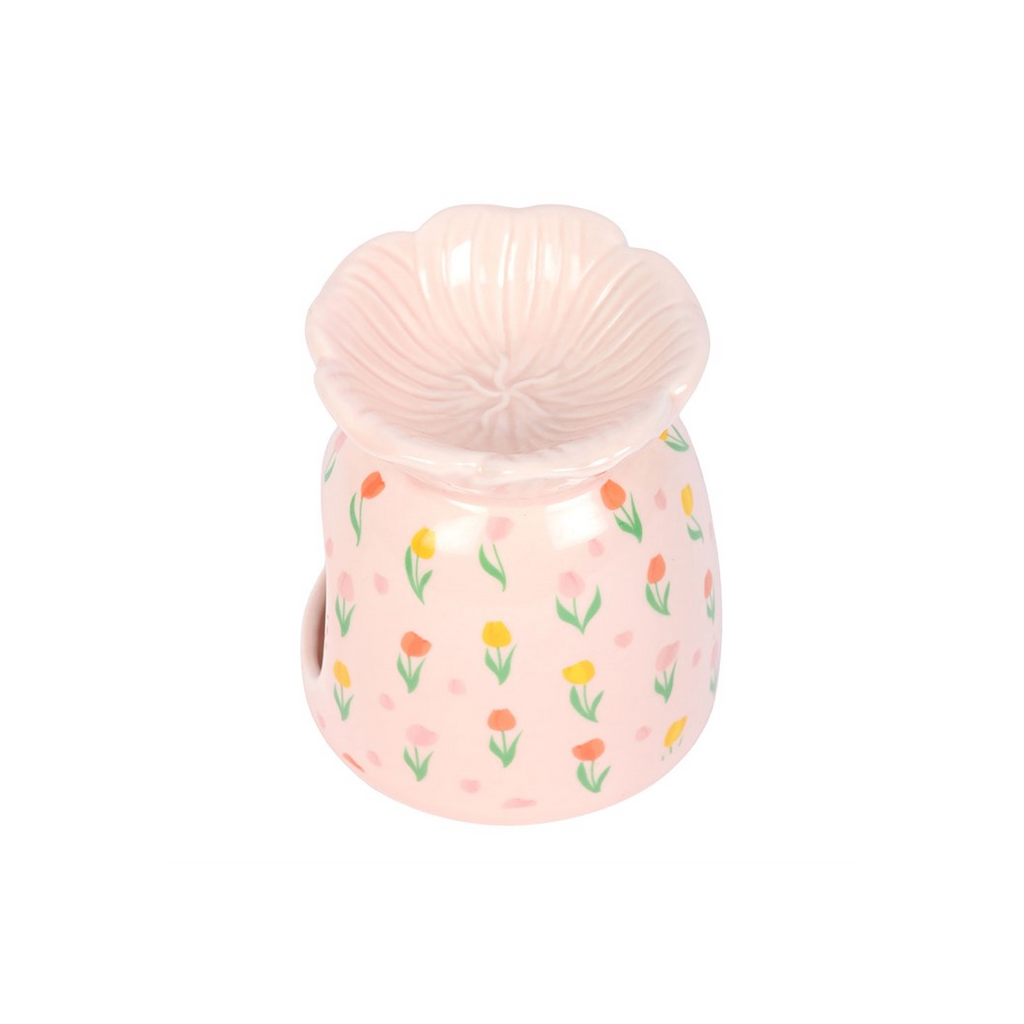 Tulip Print Oil Burner and Wax Warmer