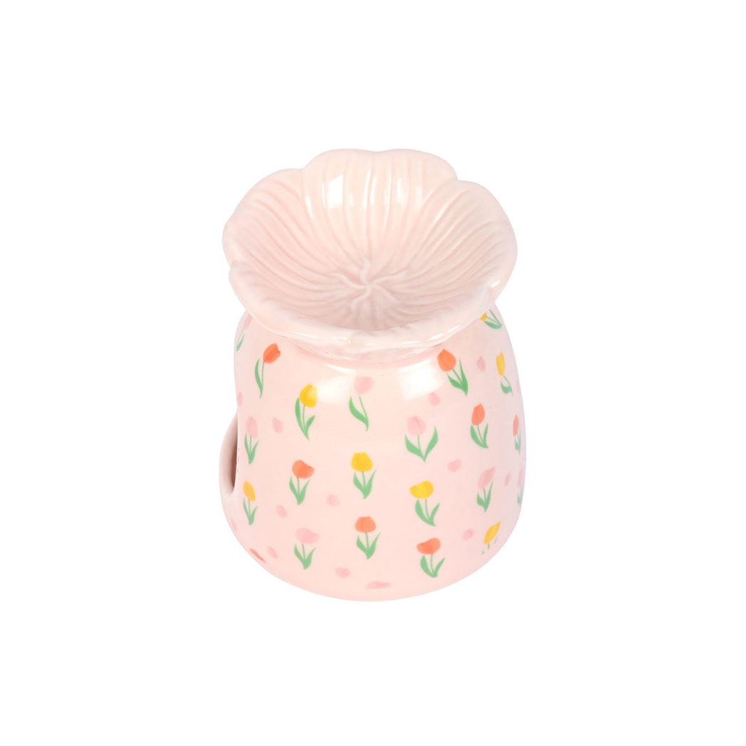 Tulip Print Oil Burner and Wax Warmer