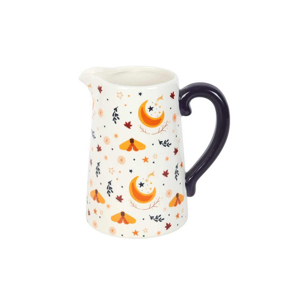 Autumn Magic Harvest Moon Print Ceramic Flower Jug