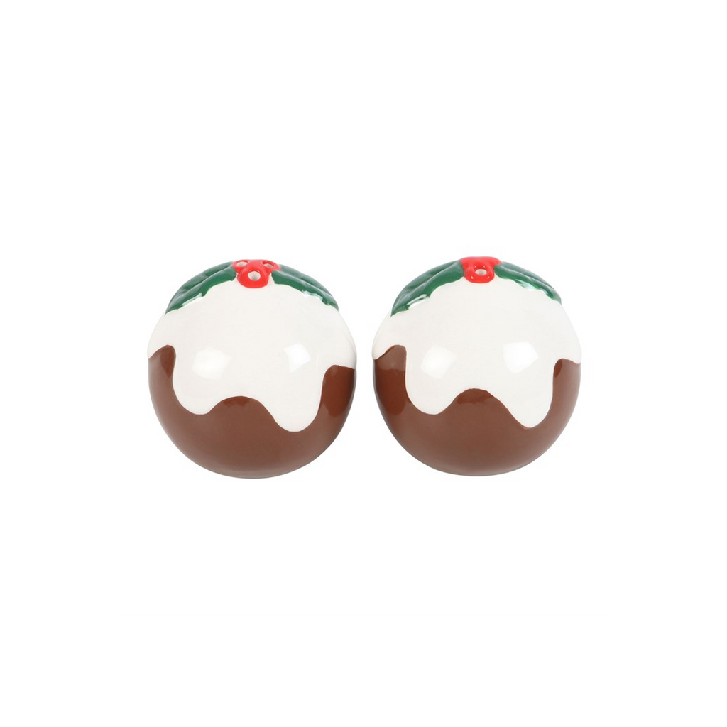 Christmas Pudding Salt and Pepper Shakers